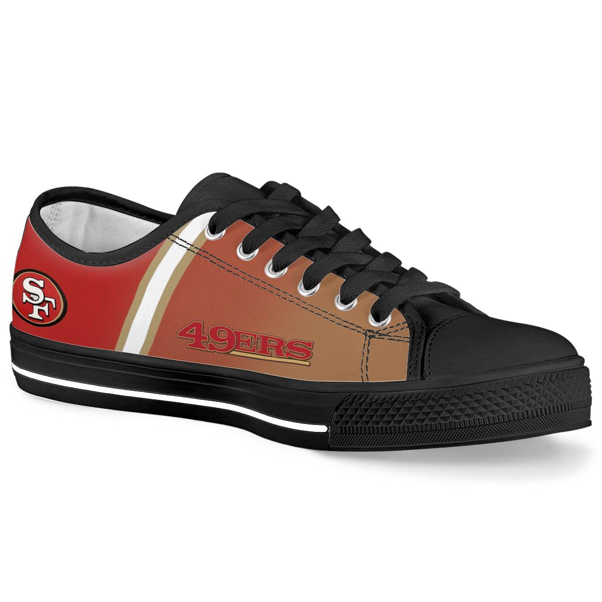 Men's San Francisco 49ers Low Top Canvas Sneakers 004